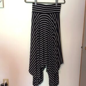 Maxi handkerchief blue striped skirt XS